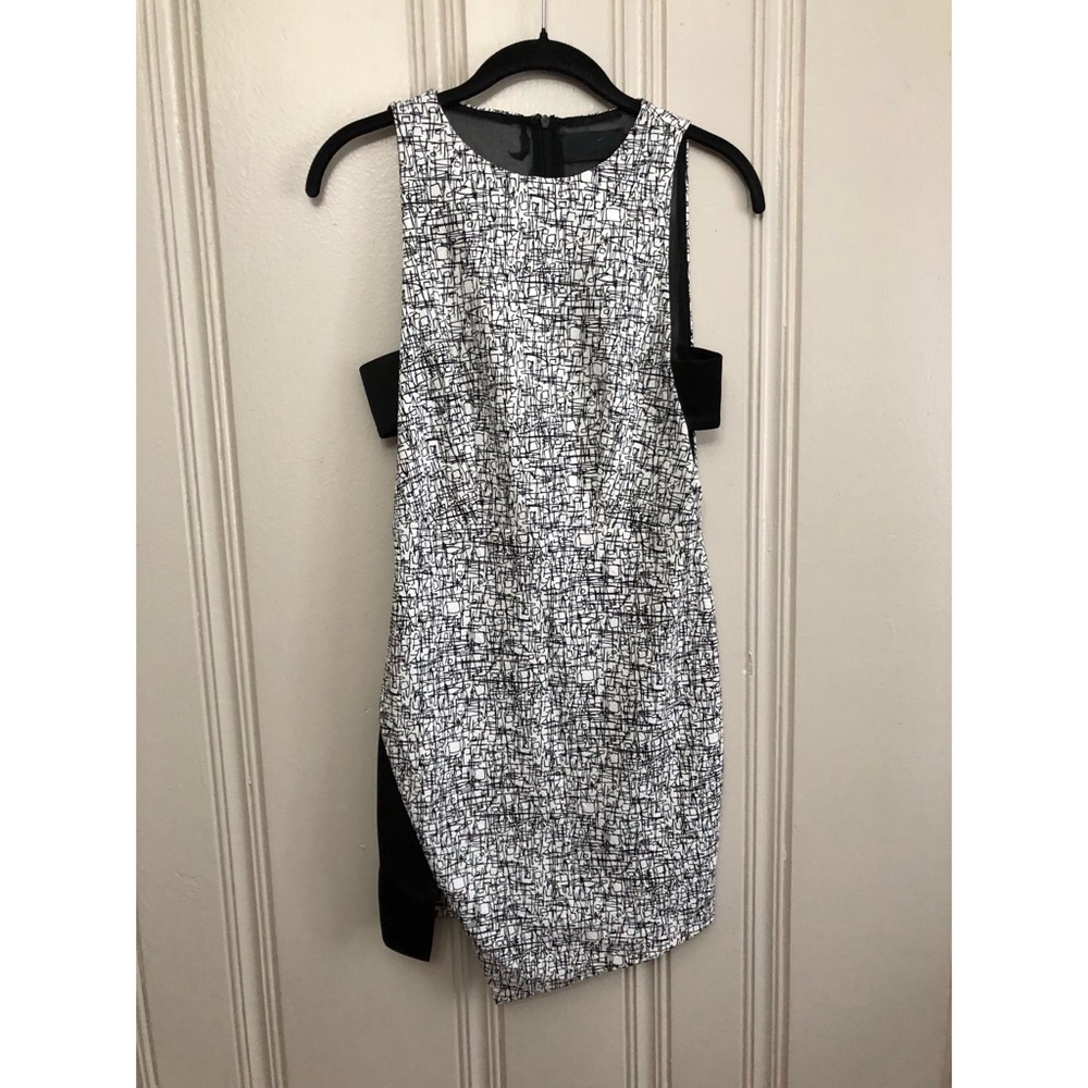 Black and white cocktail dress